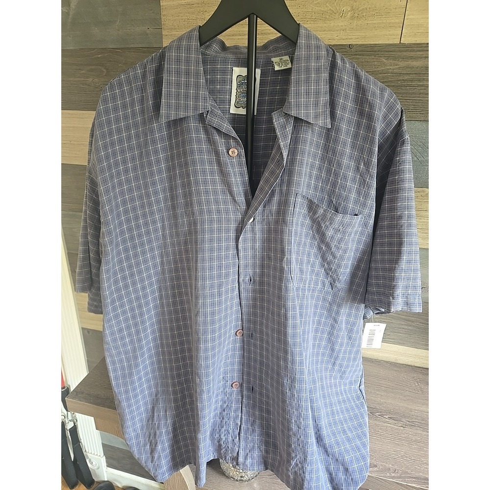 NWT-Ocean Current Mens Button Up Blue Striped Shirt Sz‎ Med